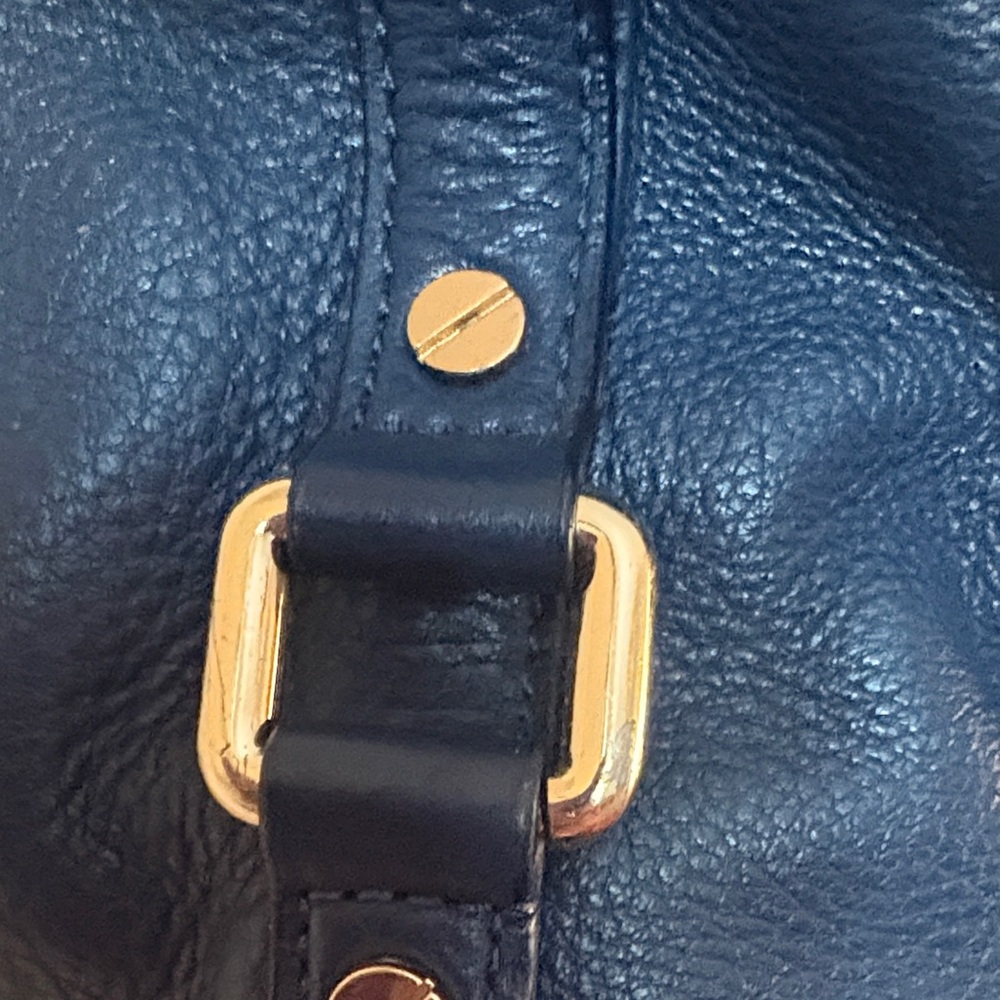 Michael Kors Dark Blue Leather Shoulder Bag - Picture 2 of 11